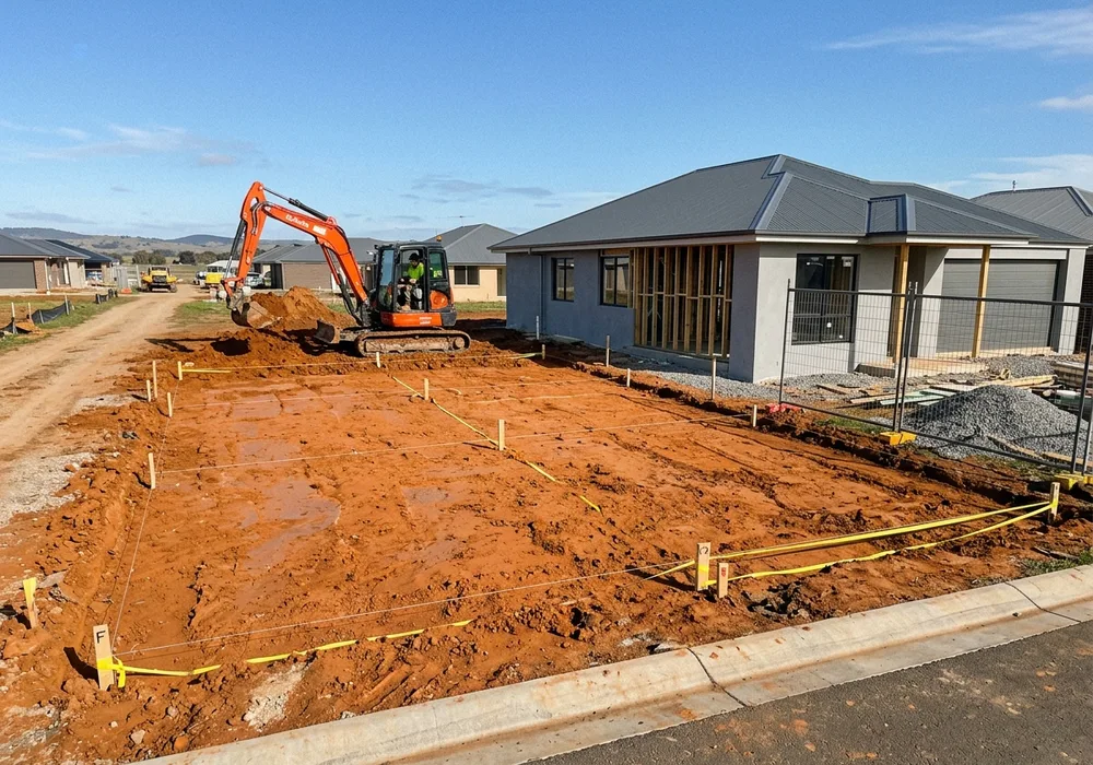 Driveway and clearing on a Mulgoa acreage