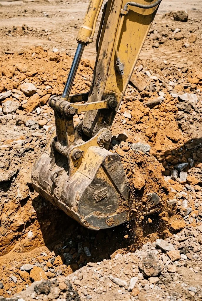 Excavator bucket working Sydney ground